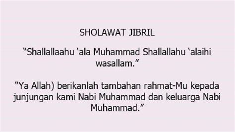 Amalkan Sholawat Nabi Ini Agar Berlimpah Rezeki Baca Sholawat Jibril