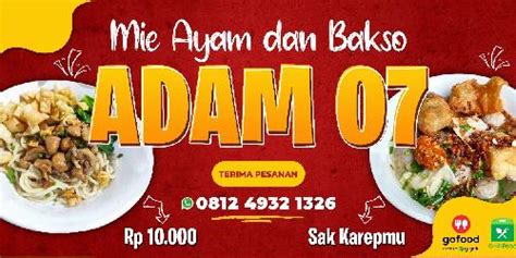 Daftar Harga Menu Delivery Mie Ayam And Bakso Adam07 Kutisari Raya Surabaya Terbaru 2024