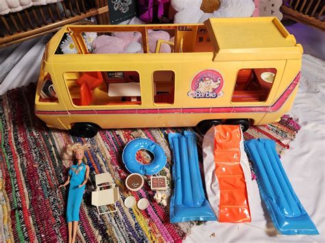 1976 Barbie Camper With Accessories 1966 Mattel Barbie and 2015 Barbie - Etsy