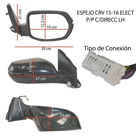 Espejo Crv Electrico Para Pintar Con Direccional Con