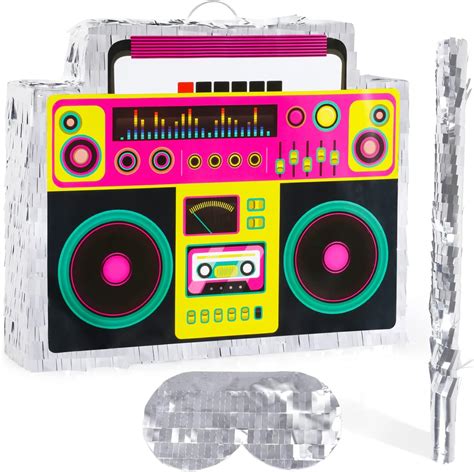 80s Boombox Pinata For 80s Retro Birthday Party Decorations 90s Hip