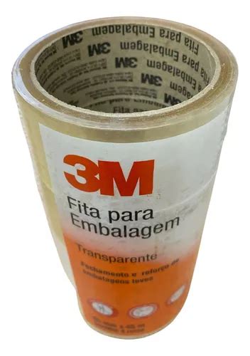 Fita Adesiva De Empacotamento 45mmx45m Transparente C 4rolos MercadoLivre