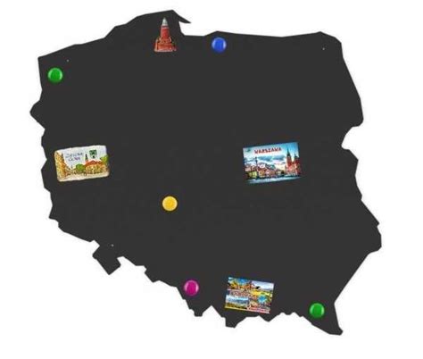 Tablica Magnetyczna Na Magnesy Z Wakacji Podr Y Mapa Polski X Cm