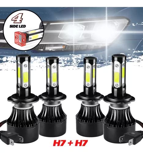 Kit De Focos Led De 4 Lados 12000lm H7 Para Volkswagen Cuotas sin interés