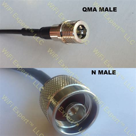 RG58 QMA MALE To N MALE Coaxial RF Pigtail Cable RF Coaxial Cables