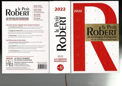 RH623UT14 Le Petit Robert De La Langue Francaise 2022 Dictionnaires