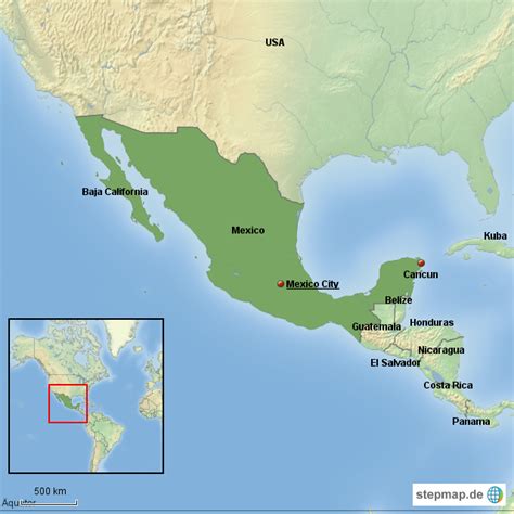 Stepmap Mexico Landkarte F R Nordamerika