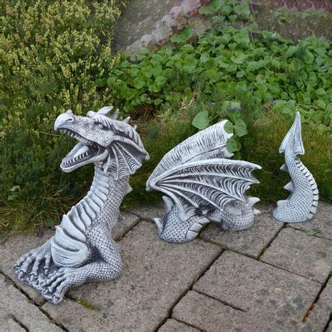 Dragon Sculptures Resin Giant Lawn Sculpture Gothic Fantasy Dragon ...