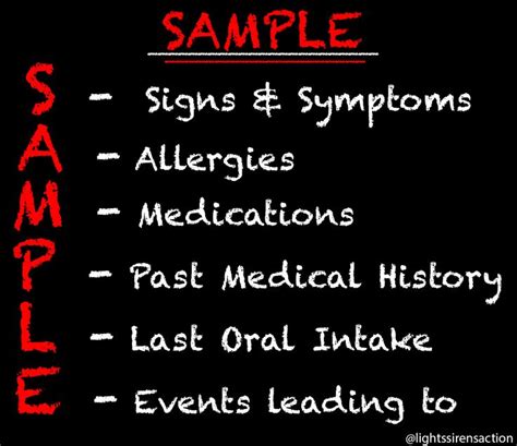 Sample Medical History Mnemonics Emt