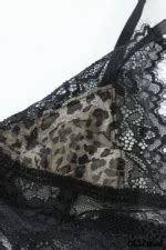 Olivia Mark Leopard Print Lace Bra And Panty Set Olivia Mark