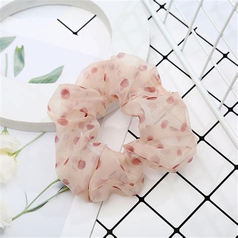 Cute Polka Dot Hair Scrunchies Spring Hair Scrunchies Large Etsy