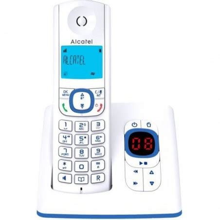 ALCATEL F530 voice Blanc et bleu Téléphone sans fil DECT avec répondeur