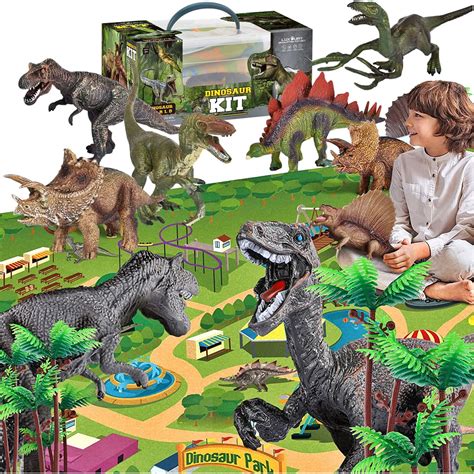 Duży Zestaw Figurki Dinozaur 9 Szt Mata Park Jurassic Dinozaury