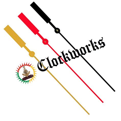 Quartz Clock Second Hand - Black - Gold - Red - Clockworks. - Clockworks.