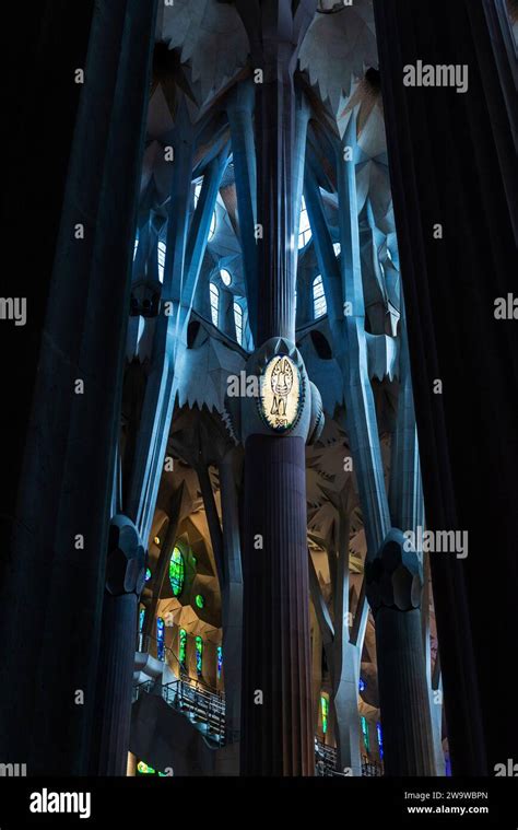 Barcelona Spanien November Innenraum Der Sagrada Familia