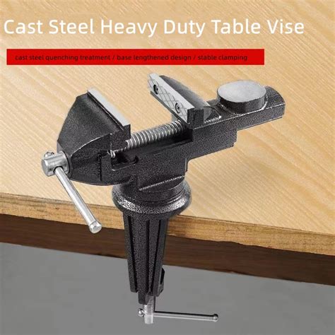 Multifunctional Bench Vise 50mm 360° Rotating Swivel Home Bench Vise ...