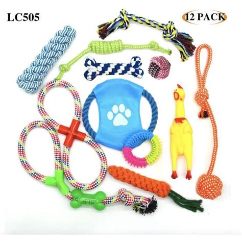 Lot De Jouets Chien Corde Ensemble Jouet M Cher Durable Coton