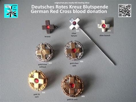 Deutsches Rotes Kreuz Blutspende Abzeichen Aus 925er Silber Jetzt