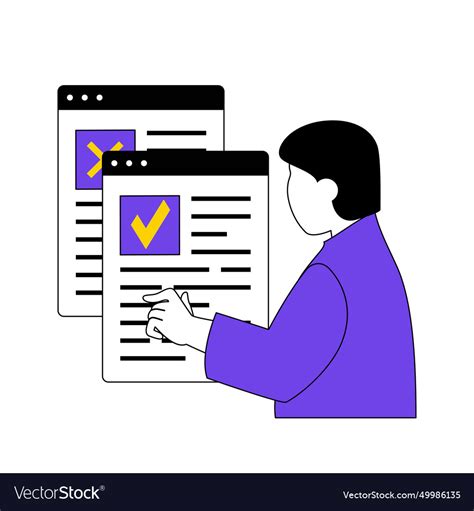 Online voting concept with cartoon people in flat Vector Image