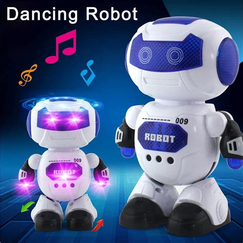 Electronic Dancing Robot With Musical & Lighting AA Batteries Robot Fun ...