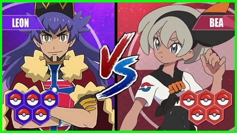 Pokemon Battle Pedia Leon Vs Bea Youtube