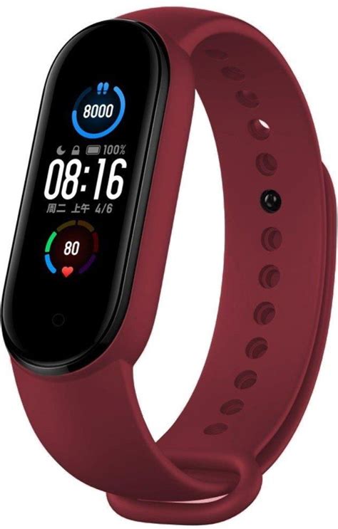 Erbord Pasek Silicone Strap Do Smartwatcha Xiaomi Mi Band Wine Red