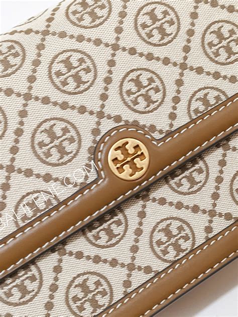 Tory Burch T Monogram Small Jacquard Shoulder Bag Hazelnut Brown Balilene