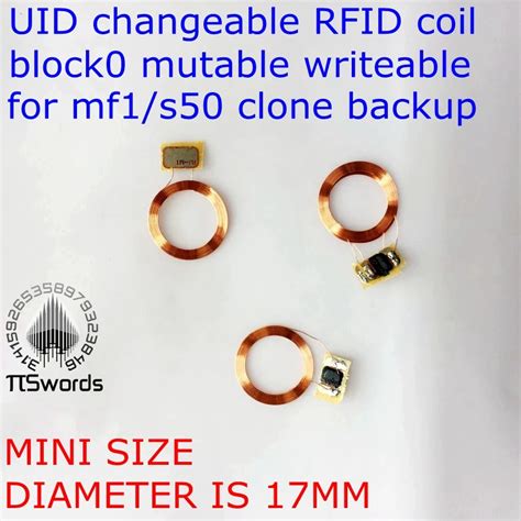 Mini Size NFC Coil UID Changeable RFID Card With Block0 Mutable