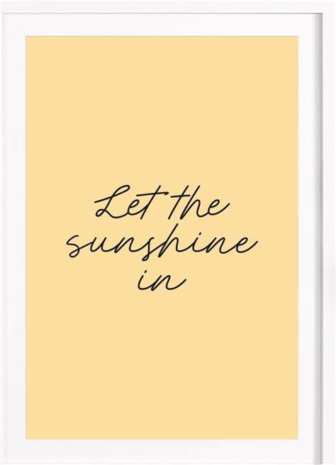 Juniqe Poster In Premium Houten Lijst Let The Sunshine In 20x30 Bol