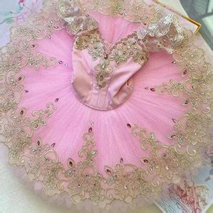 Pk Professional Pink Gold Lace Platter Ballet Tutu Aurora Fairy