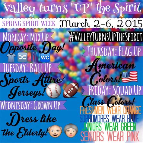 Spirit Week Themes