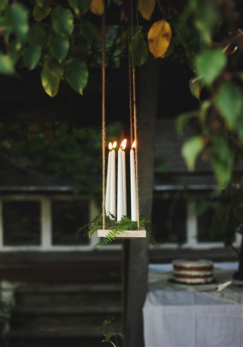 DIY Hanging Candle Chandelier - The Merrythought