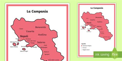 Scuola Primaria La Campania Cartina Politica Twinkl