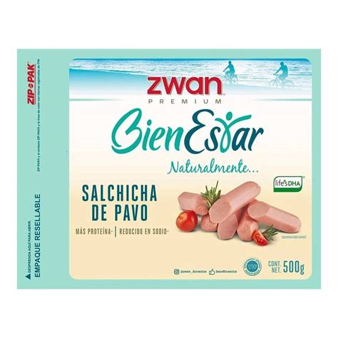 Salchicha De Pavo Zwan Premium Bienestar G Walmart