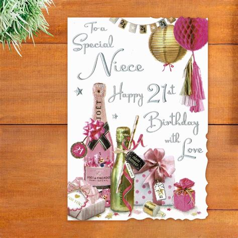 Velvet Niece 21st Birthday Card