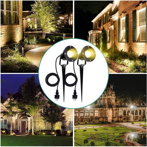 Hengda X Spot De Jardin Led Spot Ext Rieur Led Blanc Chaud Ip