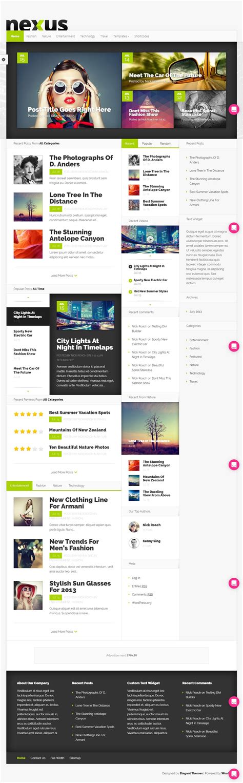 Nexus Wordpress Theme Premium Wordpress Themes Web Design