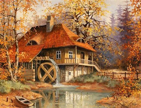 Autumn Cottage Wallpapers - Top Free Autumn Cottage Backgrounds - WallpaperAccess