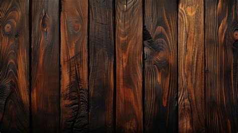 Dark Brown Wood Texture With Natural Striped Premium Ai Generated Image