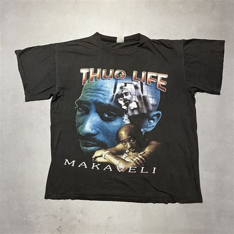 Vintage S Tupac Shakur Bootleg Rap Tee T Shirt Memorial Thug Life