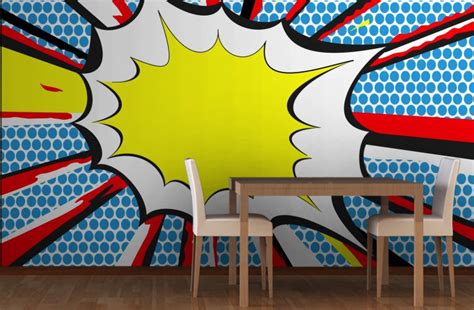 Pop Art Comic Book Wall Mural Comics Wall Art Pop Art Pop Art Comic