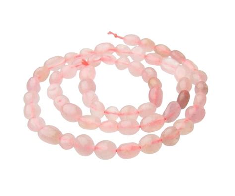 Rose Quartz Small Pebble Gemstone Beads 6 8mm Strand My Beads