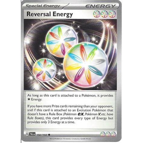 Pokemon Trading Card Game 192 193 Reversal Energy Uncommon Card SV