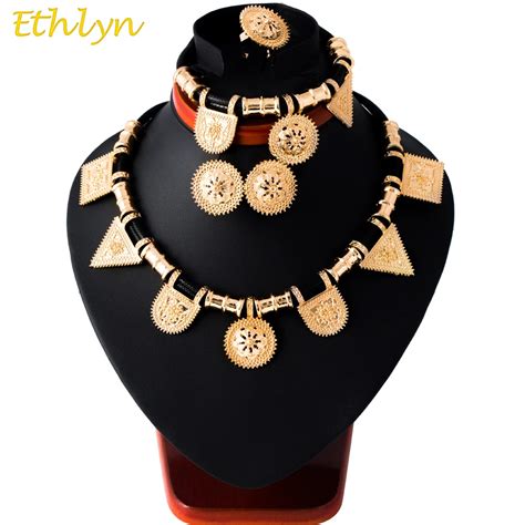 Ethlyn Rose Gold Ethiopian Jewelry Sets Eritrea Habesha Sets Ethiopia