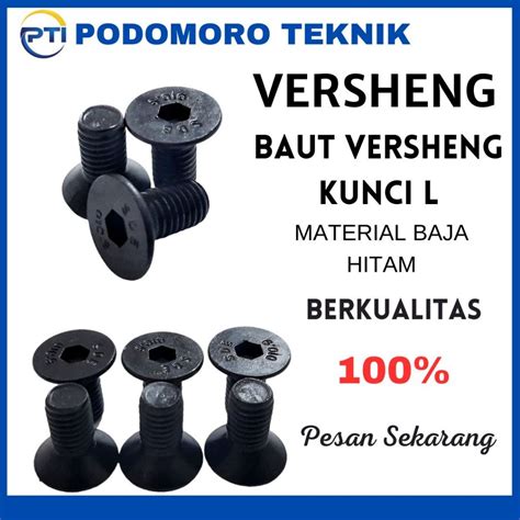 Jual Baut L Baja Versheng M X Baut L Baja Countersink M Shopee