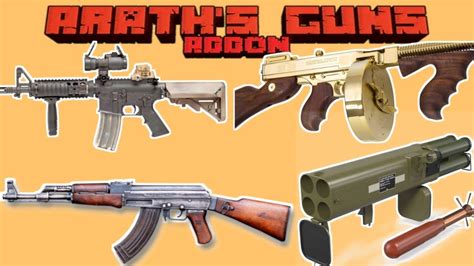 D Gun Mods Arath S Guns Addon Latest Update New Weapon In Mcpe