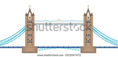 London Tower Bridge English Landmark Vector Stock Vector (Royalty Free
