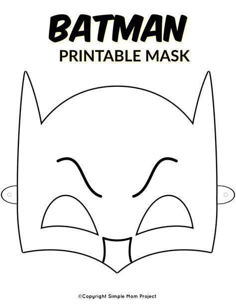 Batman Mask Coloring Pages Sketch Coloring Page