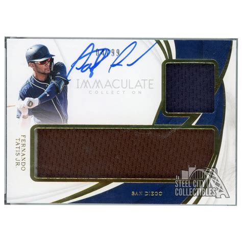 Fernando Tatis Jr Panini Immaculate Autograph Dual Relic Rookie