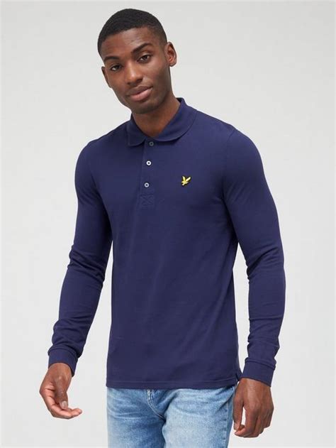 Lyle And Scott Lyle And Scott Long Sleeve Polo Shirt Navy